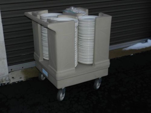Ecolab raburn commercial restaurant poker chip plate dish cart dolly +200 plates for sale