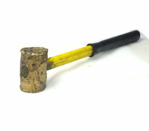 8 lb solid brass sledge hammer 24&#034; length 2 7/8 face fiberglass handle. nupla??? for sale