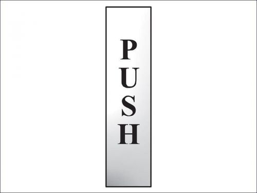 Scan - Push Vertical - Polished Chrome Effect 50 x 200mm
