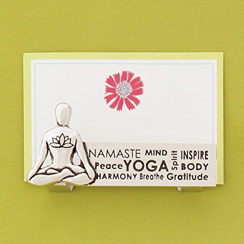 Bestselling desktop accesory, meditative figure yoga business card photo holder for sale