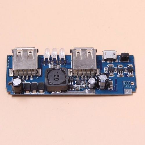 Dual USB Step-Up Board Power Charger Module 5V/1A For 3.7V Battery DIY Charger