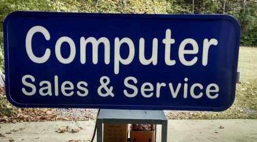 Computer Sales and Service Outdoor Business Lighted Sign UL Approved 86&#034; X 32&#034;