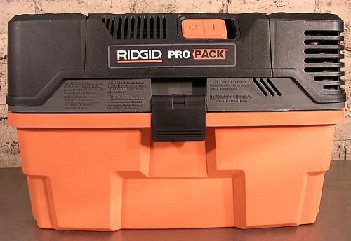 Ridgid Pro Pack Tool Box Style Wet/Dry Portable Vacuum- New