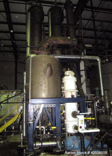 Used- triple effect falling film evaporator, 321 stainless steel. approximately for sale