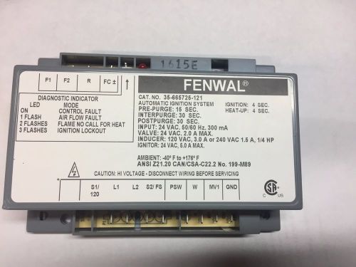 Fenwal 35-665725-121 ignition control 24V 4sec.ignitor 24V.inducer 120V.