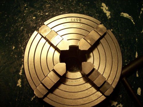 NEW OLD STOCK 4 INCH 4 JAW  LATHE CHUCK WITH 1 INCH 8 THREADED BACK