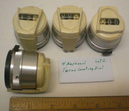 4 precision 10 turn indicating dials, amphenol # 1330, lot 2, made in usa for sale