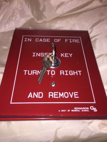 New est edwards 1534-1 key operated fire alarm pull station glass front for sale