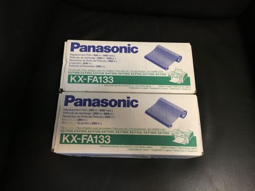 Lot of 2 New BNIB Authentic Panasonic KX-FA133 Fax Replacement Film Cartridge