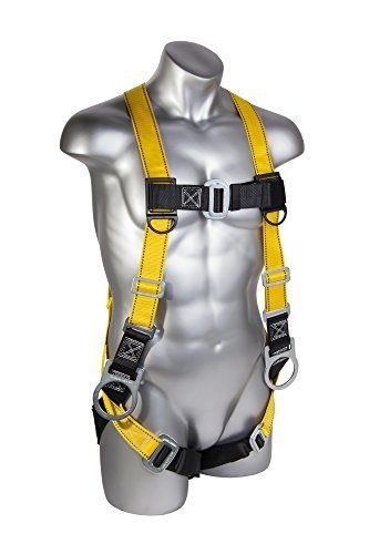 Guardian fall protection 1702 velocity economy harness with 3 d rings pass thru for sale