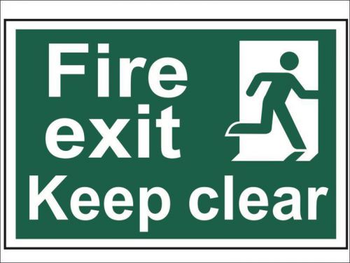 Scan - Fire Exit Keep Clear - PVC 300 x 200mm