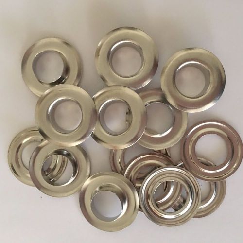 # 4 ( 1/2&#034; ) 100 pair nickel plated solid brass self piercing grommets &amp; washers for sale