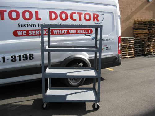 Mobile supply station 4-shelf metal rolling cart ( new ) for sale