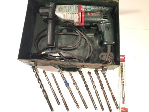 METABO 6026 Hammer Drill With Carrying Case And HILTI Drill Bits