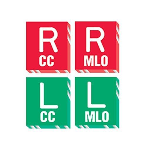 PDC Healthcare MRK-317 X-Ray Marker - Abbreviated, &#034;R and L - CC/MLO&#034;,