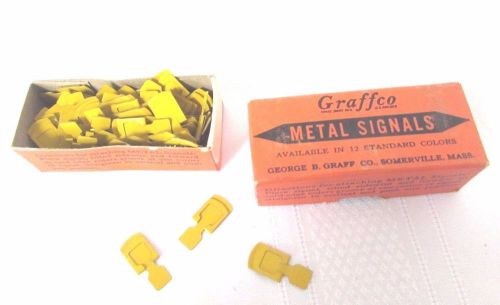 GRAFFCO METAL SIGNALS Metal Filing Clips Lemon NU-VISE USA in box Free Ship