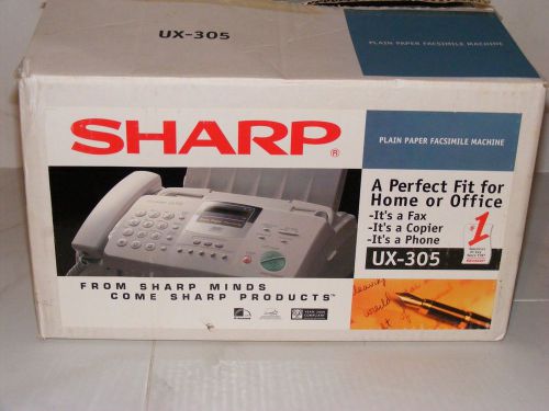 SHARP PLAIN PAPER FAX/COPIER/PHONE MACHINE UX-305**NEW IN BOX**FREE SHIP