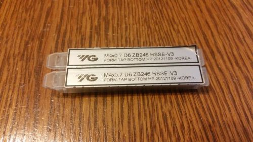 2 ea new yg1 m4x0.7 form tap d6 tap roll form  groove tin bottom hss-ex  zb246 for sale