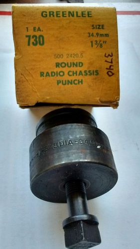 Greenlee 1 3/8&#034; diameter  radio chassis punch 730 #3740 for sale