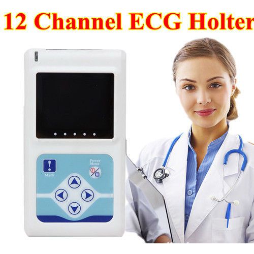 CardioScape 12-channel Color LCD Holter Recorder 24 Hours Synchro Analysis New