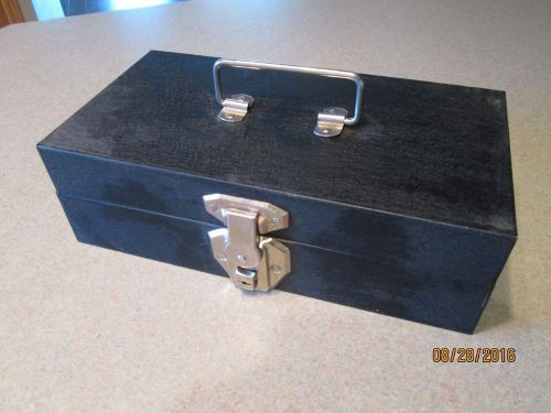 VINTAGE SUMMERS METAL CASH BOX WITH REMOVABLE TRAY
