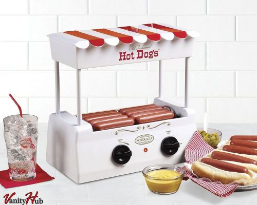 Vintage hot dog roller steamer electric grill hot dog bun warmer cooker machine for sale