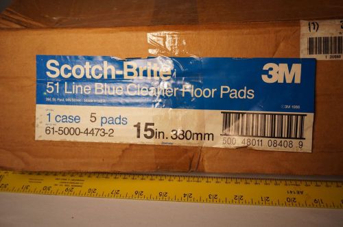 Scotch-Brite 3M 15&#034; Line Blue Cleaner Floor Pads 4Pk 61-5000-4473-5