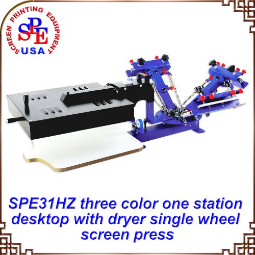3 Color 1 station  With Dryer Screen Printing Press Machine  Printer Equipment