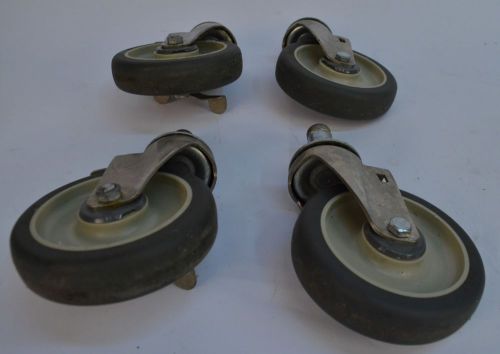 Set of 4 metro 5&#034; swivel stem casters wheels for metro wire shelving for sale