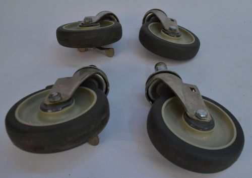 Set of 4 Metro 5&#034; Swivel Stem Casters Wheels For Metro Wire Shelving