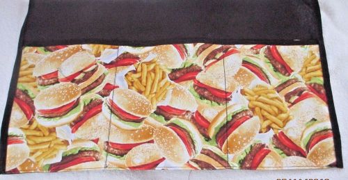 Waiter/waitress Server Waist Apron,Hamburgers and fries