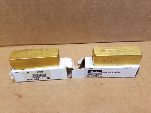 Lot of Two(2)  PARKER C400B/1A858,  Check Valve, Brass, 1/4-18, 5 GPM, 2000 PSI