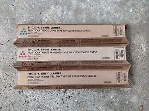 OEM Ricoh MP C2550 CMY toner - 841281, 841282, 841283  ****No Black****