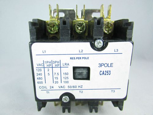 Definite purpose contactor 25 amp 3 pole 24 v-a/c units, heat pumps, refriger. for sale