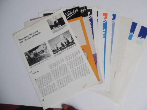 c.1977 KIRLOSKAR Diesel Engine Catalog Brochure Lot Air Water Cooled Vintage BIG