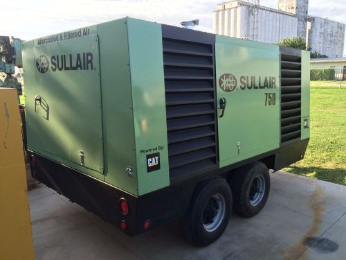Sullair 750 cfm portable air compressor cat diesel low hours for sale