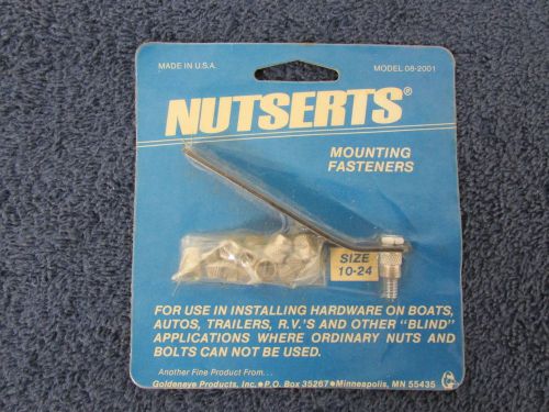 Nutserts mounting fasteners kit tool &amp; hardware 10 pc set size 10-24 usa e24 for sale
