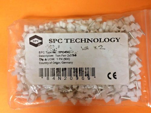 SPC SPC4562 White Wire End Ferrules, TWN 2X0.5-8 (Qty 400)