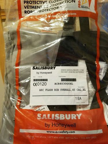 Salisbury arc flash bib overalls 40 cal gray xl for sale