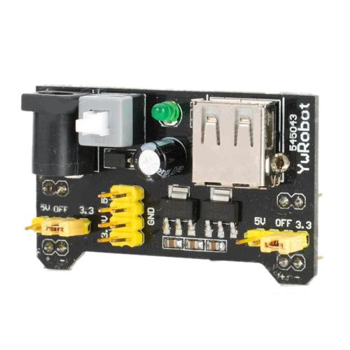 5V/3.3V MB102 Breadboard Dedicated Power Module Black+Yellow