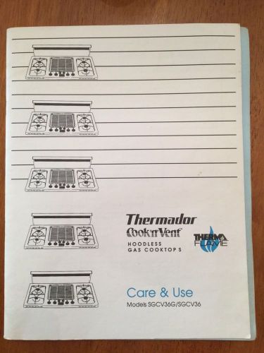 Thermidor Cook &#039;n&#039; Vent Manual and Install Instructions Models SGCV36G/SGCV36