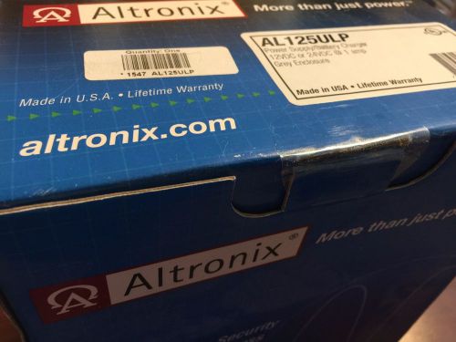 Altronix AL125ULP 2 Outputs Power Supply/Charger. 12VDC @ 1A. or 24VDC @ 0.5A