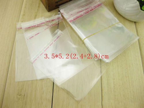 100pcs Clear Transparent Self-adhesive OPP Seal Plastic Jewelry Bag Package new