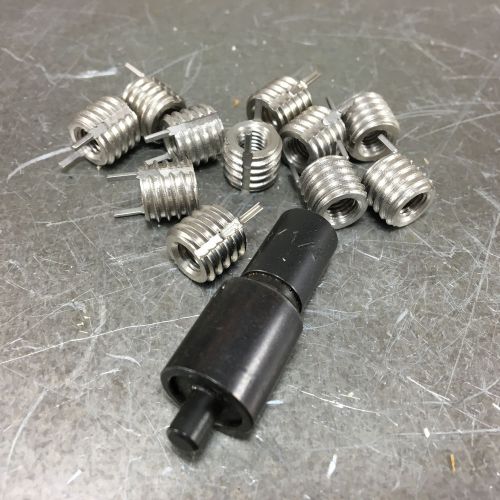 Keensert 1/4&#034; installation tool trk1/4 + (11) 1/4&#034; thread repair inserts for sale