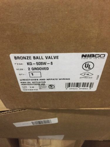 Nibco kg-505w-8 2&#034; grooved bronze ball valve (new) for sale