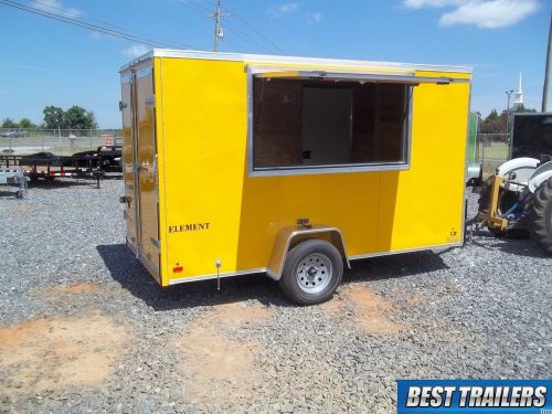 2016 6x12 new concession vending trailer yellow 6 x 12 enclosed cargo trailer for sale