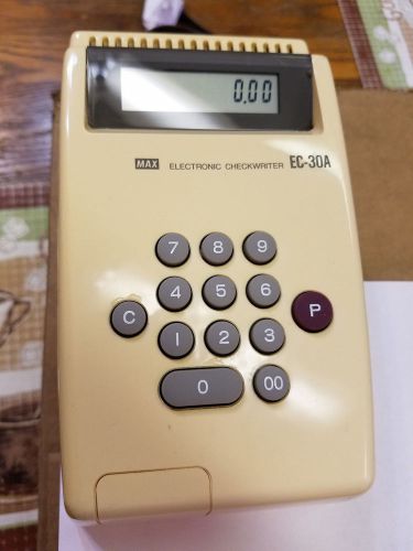 Max Check Writer EC 30A FAST SHIPPING