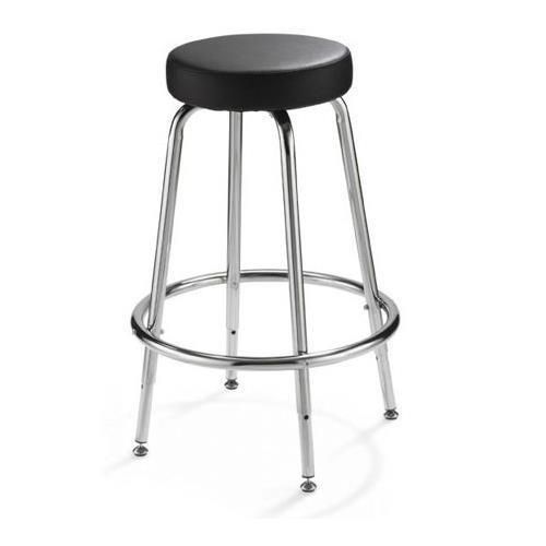 Alvin spacesaver adjustable height stool, chrome / black #ssas for sale