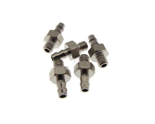 Brass tube fitting straight 3mm id to m3 thread - pack of 5 for sale