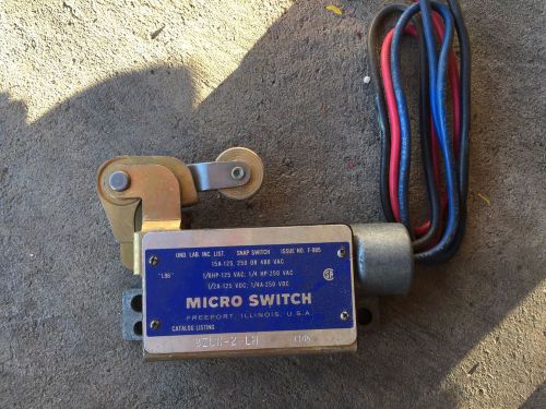 Honeywell micro switch bzln-2-lh limit switch w/ roller lever arm new for sale